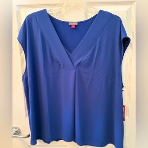 Vince Camuto Women’s BlueSleeveless Blouse Size 3X NWT